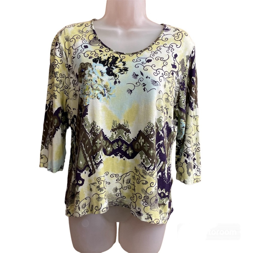 Olsen 3/4 Sleeve Women's Top T-Shirt Size US8